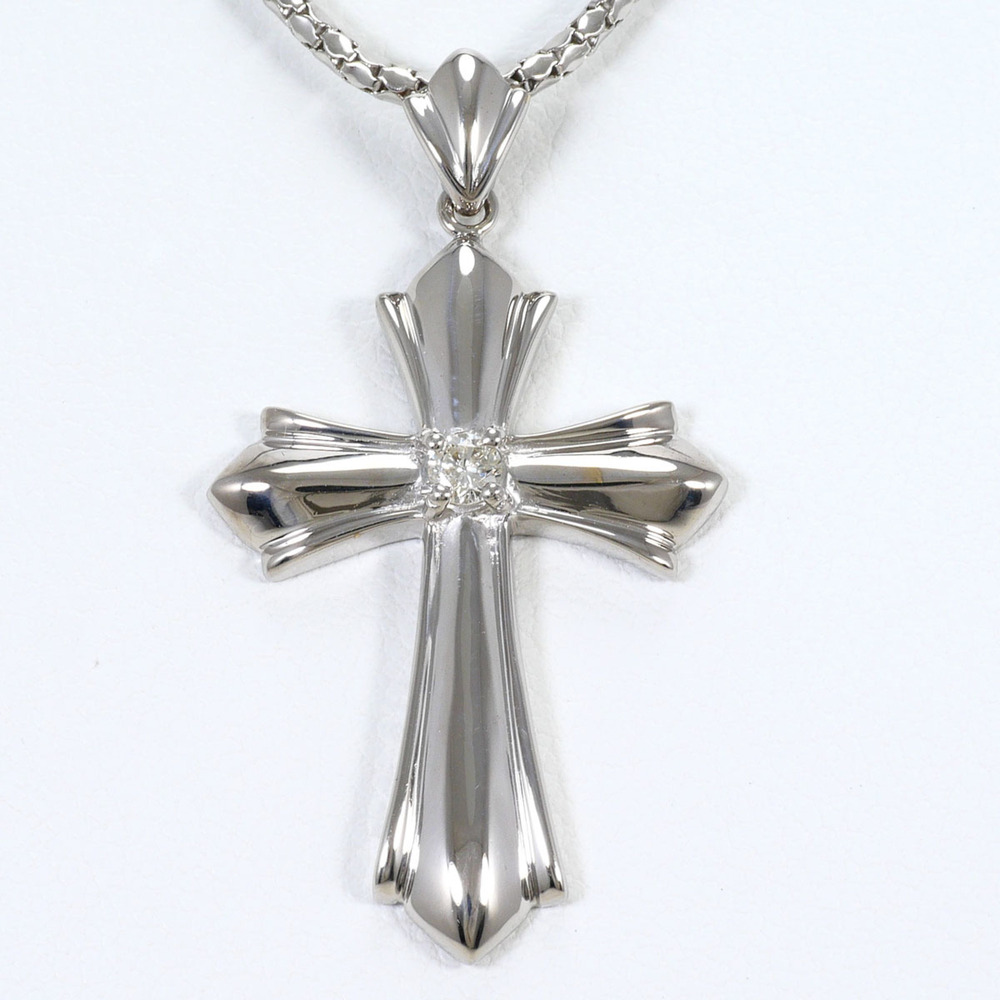 VINTAGE 18k Silver Diamond Necklace